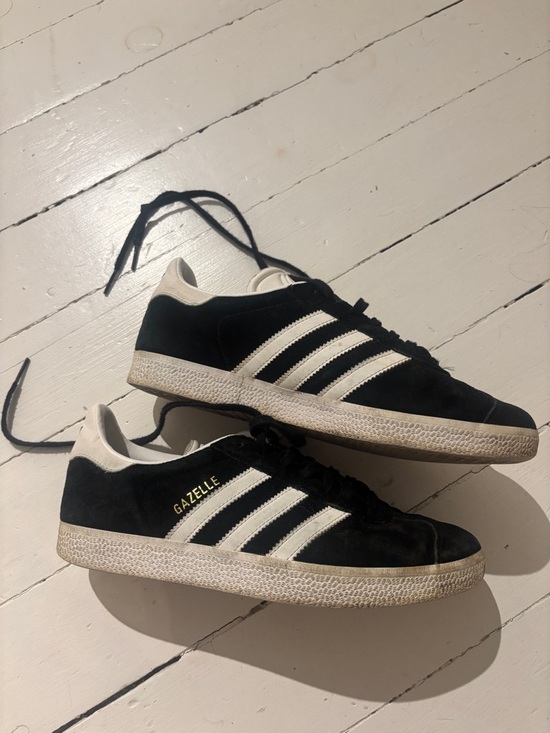 adidas Shoes - adidas Black and White Gazelle Suede Sneakers